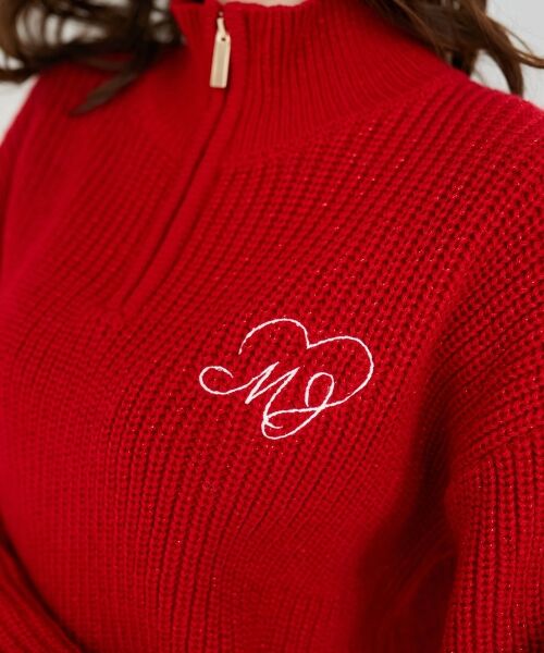 MAJESTIC LEGON / マジェスティックレゴン ニット・セーター | キラキラハーフジップニット | 詳細7