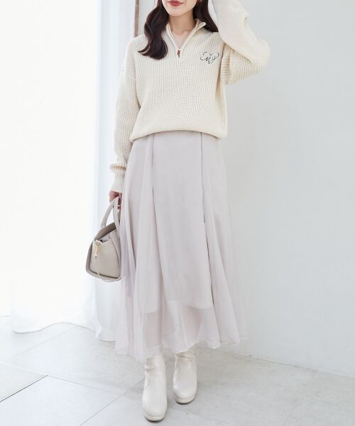 MAJESTIC LEGON / マジェスティックレゴン ニット・セーター | キラキラハーフジップニット | 詳細8