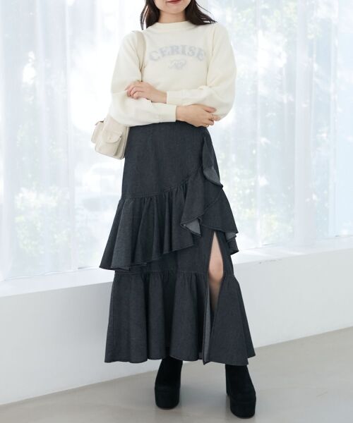 MAJESTIC LEGON / マジェスティックレゴン ニット・セーター | フワフワジャカードロゴニット | 詳細1