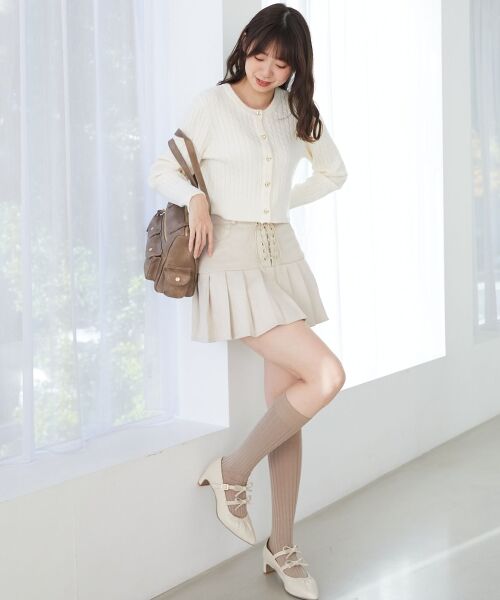 MAJESTIC LEGON / マジェスティックレゴン カーディガン・ボレロ | ハートボタンケーブルニットカーデ | 詳細11