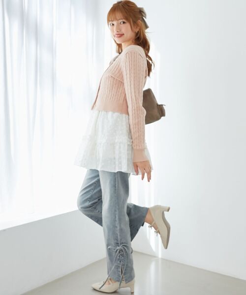 MAJESTIC LEGON / マジェスティックレゴン カーディガン・ボレロ | ハートボタンケーブルニットカーデ | 詳細2