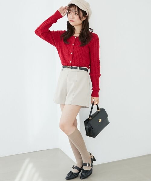 MAJESTIC LEGON / マジェスティックレゴン カーディガン・ボレロ | ハートボタンケーブルニットカーデ | 詳細21