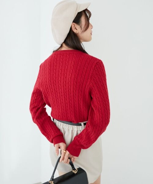MAJESTIC LEGON / マジェスティックレゴン カーディガン・ボレロ | ハートボタンケーブルニットカーデ | 詳細25