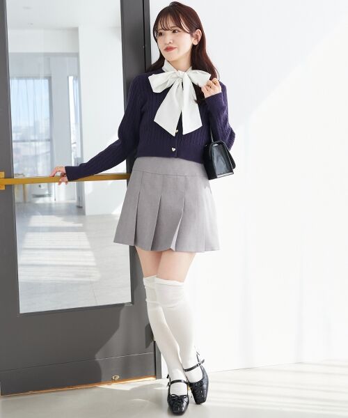 MAJESTIC LEGON / マジェスティックレゴン カーディガン・ボレロ | ハートボタンケーブルニットカーデ | 詳細27