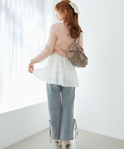 MAJESTIC LEGON / マジェスティックレゴン カーディガン・ボレロ | ハートボタンケーブルニットカーデ | 詳細3