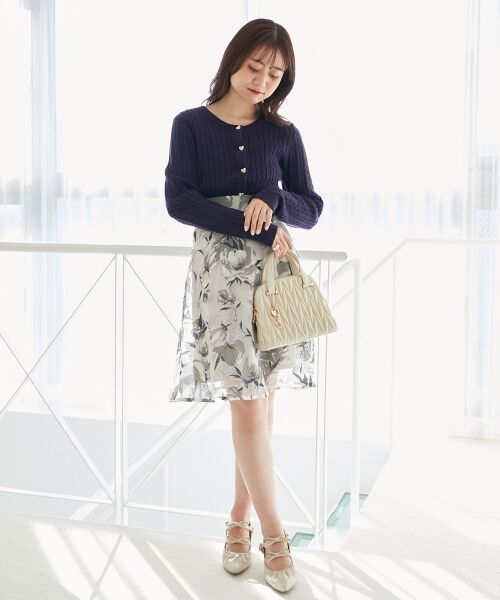 MAJESTIC LEGON / マジェスティックレゴン カーディガン・ボレロ | ハートボタンケーブルニットカーデ | 詳細30