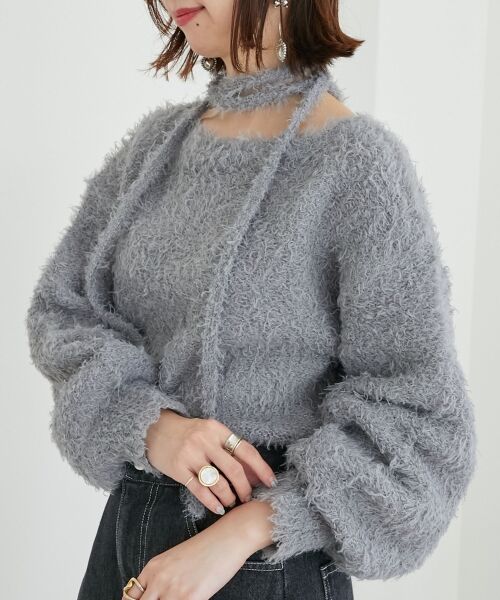 MAJESTIC LEGON / マジェスティックレゴン ニット・セーター | チョーカー付きプードルニット | 詳細24