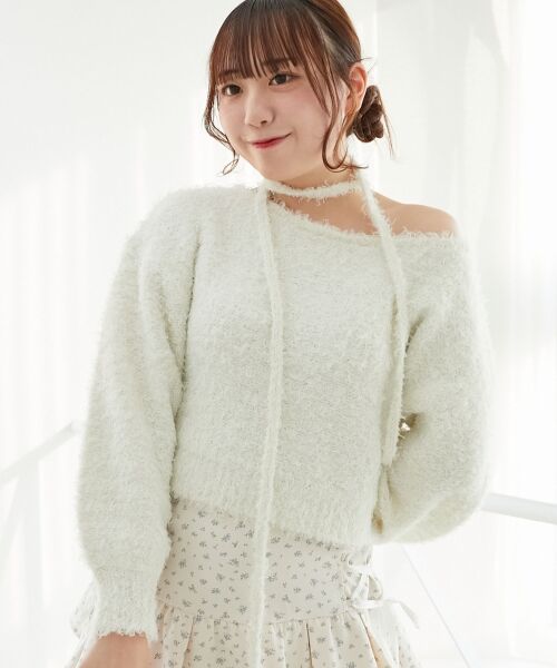 MAJESTIC LEGON / マジェスティックレゴン ニット・セーター | チョーカー付きプードルニット | 詳細3