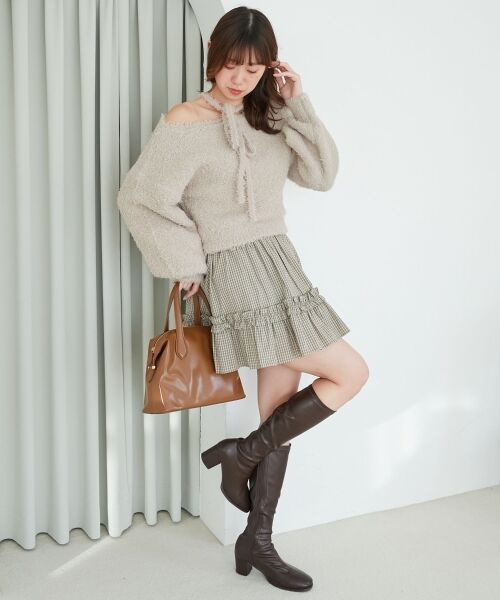 MAJESTIC LEGON / マジェスティックレゴン ニット・セーター | チョーカー付きプードルニット | 詳細7