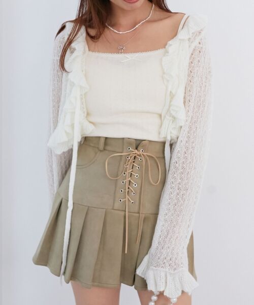 MAJESTIC LEGON / マジェスティックレゴン カーディガン・ボレロ | フリルカーデ×リボンインナーセット | 詳細15