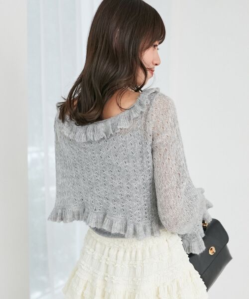 MAJESTIC LEGON / マジェスティックレゴン カーディガン・ボレロ | フリルカーデ×リボンインナーセット | 詳細23