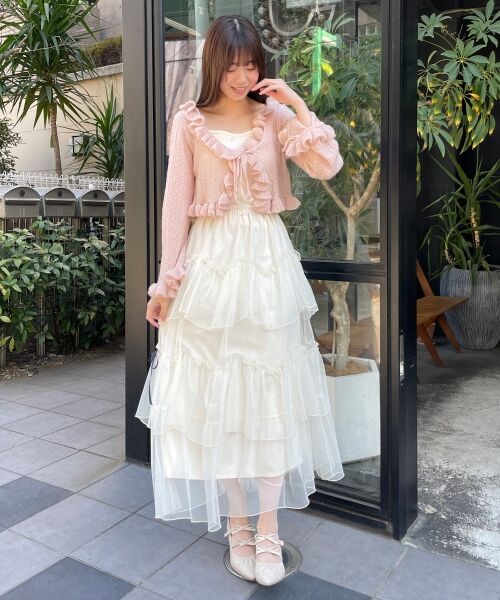 MAJESTIC LEGON / マジェスティックレゴン カーディガン・ボレロ | フリルカーデ×リボンインナーセット | 詳細25