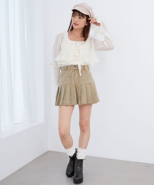 MAJESTIC LEGON / マジェスティックレゴン カーディガン・ボレロ | フリルカーデ×リボンインナーセット | 詳細8