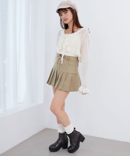 MAJESTIC LEGON / マジェスティックレゴン カーディガン・ボレロ | フリルカーデ×リボンインナーセット | 詳細9