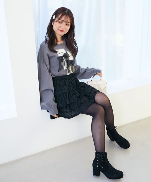 MAJESTIC LEGON / マジェスティックレゴン ニット・セーター | ダブルふわねこリボンニット | 詳細19