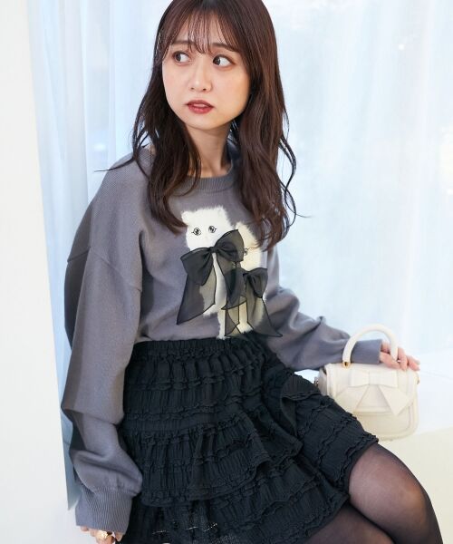 MAJESTIC LEGON / マジェスティックレゴン ニット・セーター | ダブルふわねこリボンニット | 詳細23