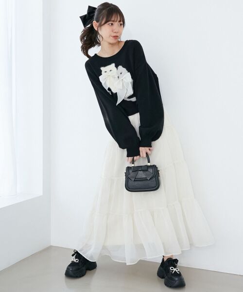 MAJESTIC LEGON / マジェスティックレゴン ニット・セーター | ダブルふわねこリボンニット | 詳細28