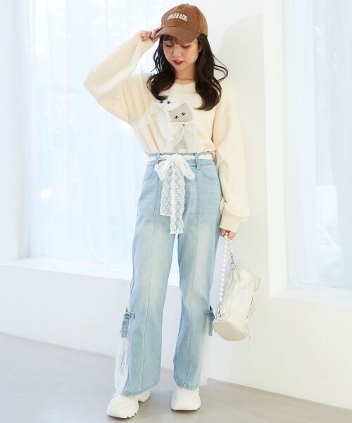 MAJESTIC LEGON / マジェスティックレゴン ニット・セーター | ダブルふわねこリボンニット | 詳細4