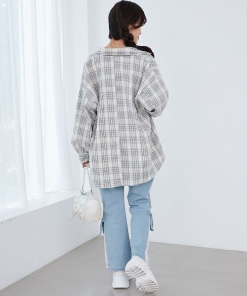 MAJESTIC LEGON / マジェスティックレゴン シャツ・ブラウス | フラップレースルーズシルエットシャツ | 詳細10