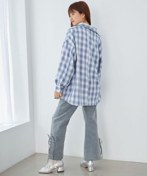 MAJESTIC LEGON / マジェスティックレゴン シャツ・ブラウス | フラップレースルーズシルエットシャツ | 詳細23