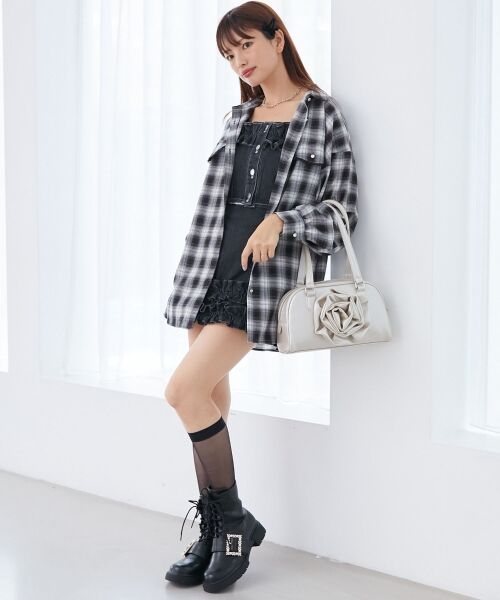 MAJESTIC LEGON / マジェスティックレゴン シャツ・ブラウス | フラップレースルーズシルエットシャツ | 詳細26