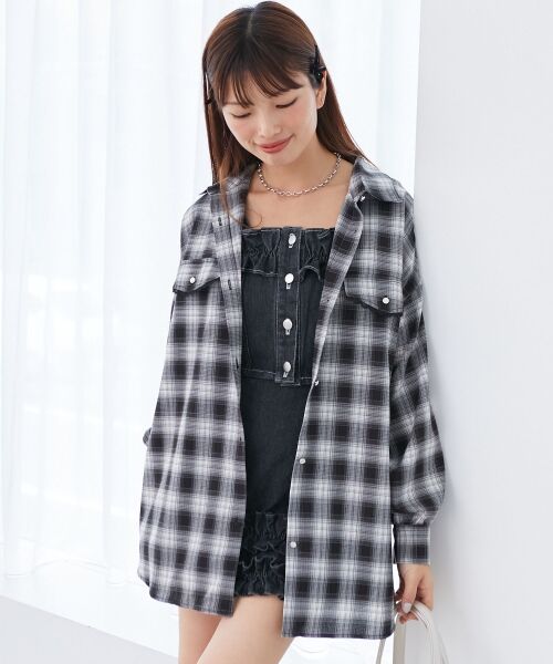 MAJESTIC LEGON / マジェスティックレゴン シャツ・ブラウス | フラップレースルーズシルエットシャツ | 詳細28