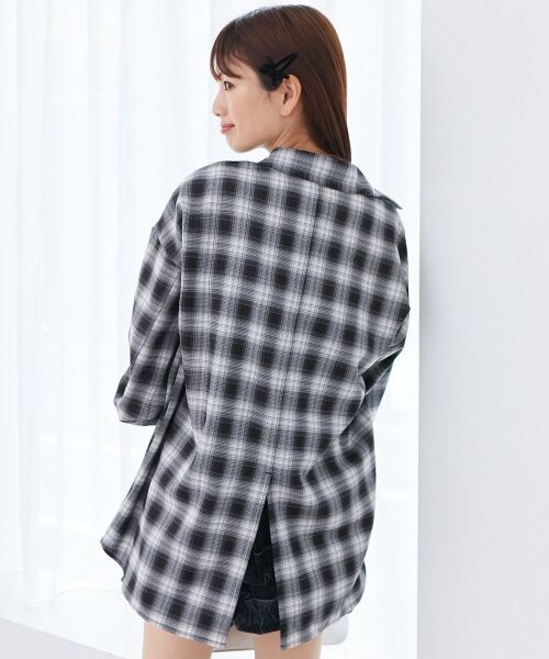 MAJESTIC LEGON / マジェスティックレゴン シャツ・ブラウス | フラップレースルーズシルエットシャツ | 詳細30