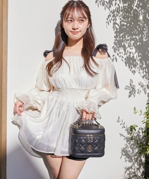 MAJESTIC LEGON / マジェスティックレゴン シャツ・ブラウス | ショルダーリボンオフショルチュニック | 詳細18