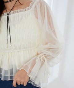 MAJESTIC LEGON / マジェスティックレゴン シャツ・ブラウス | 2wayペプラムシアートップス