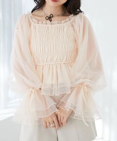 MAJESTIC LEGON / マジェスティックレゴン シャツ・ブラウス | 2wayペプラムシアートップス