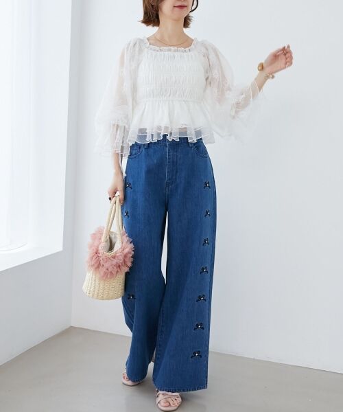 MAJESTIC LEGON / マジェスティックレゴン シャツ・ブラウス | 2wayペプラムシアートップス | 詳細1