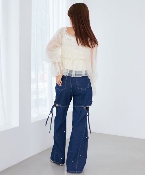 MAJESTIC LEGON / マジェスティックレゴン シャツ・ブラウス | 2wayペプラムシアートップス | 詳細10