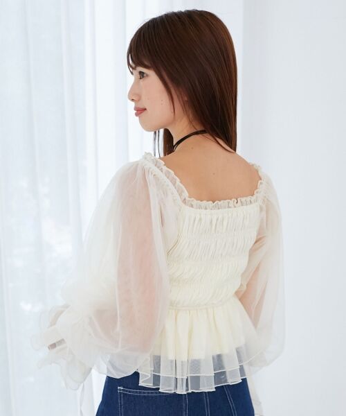MAJESTIC LEGON / マジェスティックレゴン シャツ・ブラウス | 2wayペプラムシアートップス | 詳細12