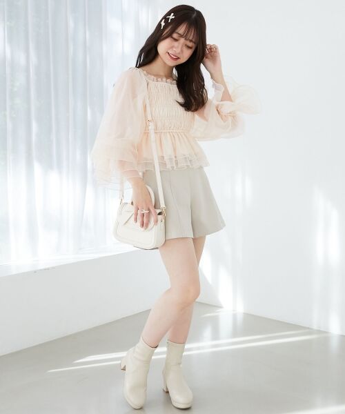 MAJESTIC LEGON / マジェスティックレゴン シャツ・ブラウス | 2wayペプラムシアートップス | 詳細15