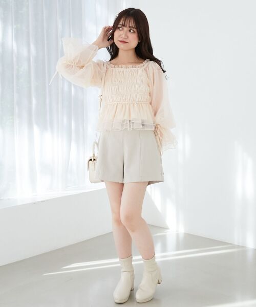 MAJESTIC LEGON / マジェスティックレゴン シャツ・ブラウス | 2wayペプラムシアートップス | 詳細16