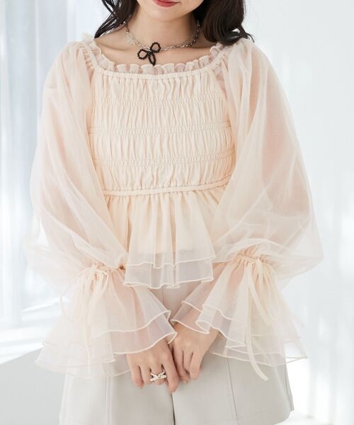 MAJESTIC LEGON / マジェスティックレゴン シャツ・ブラウス | 2wayペプラムシアートップス | 詳細18