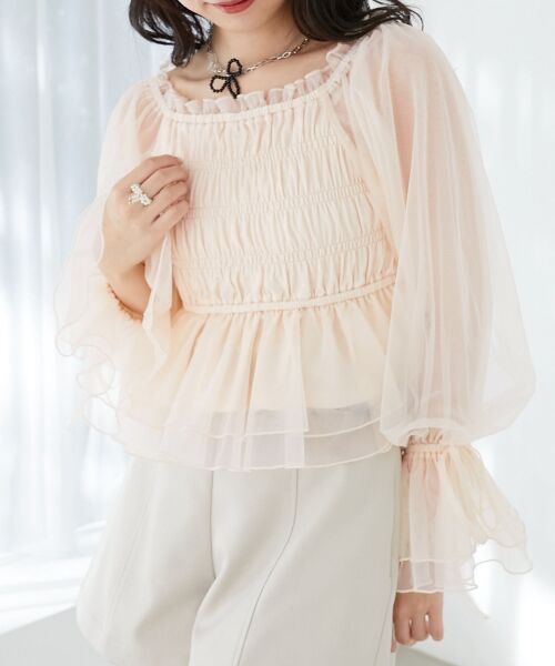 MAJESTIC LEGON / マジェスティックレゴン シャツ・ブラウス | 2wayペプラムシアートップス | 詳細19