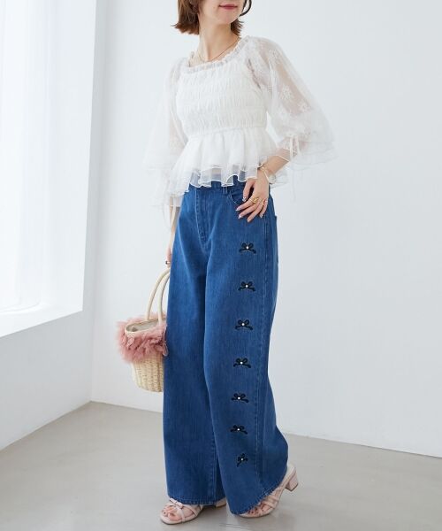 MAJESTIC LEGON / マジェスティックレゴン シャツ・ブラウス | 2wayペプラムシアートップス | 詳細2