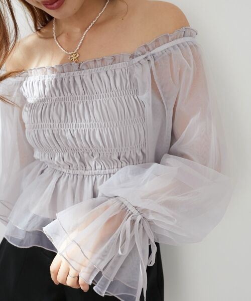 MAJESTIC LEGON / マジェスティックレゴン シャツ・ブラウス | 2wayペプラムシアートップス | 詳細28