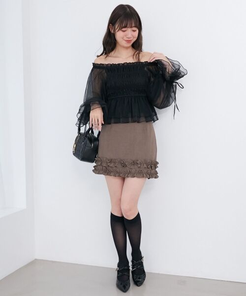 MAJESTIC LEGON / マジェスティックレゴン シャツ・ブラウス | 2wayペプラムシアートップス | 詳細29