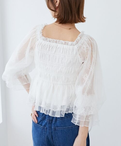 MAJESTIC LEGON / マジェスティックレゴン シャツ・ブラウス | 2wayペプラムシアートップス | 詳細6