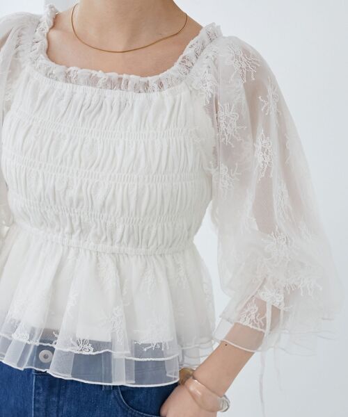 MAJESTIC LEGON / マジェスティックレゴン シャツ・ブラウス | 2wayペプラムシアートップス | 詳細7