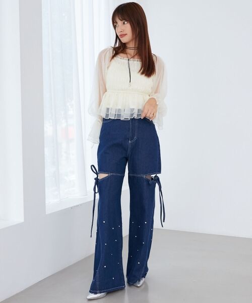 MAJESTIC LEGON / マジェスティックレゴン シャツ・ブラウス | 2wayペプラムシアートップス | 詳細8