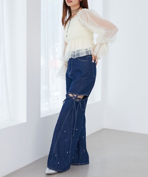 MAJESTIC LEGON / マジェスティックレゴン シャツ・ブラウス | 2wayペプラムシアートップス | 詳細9