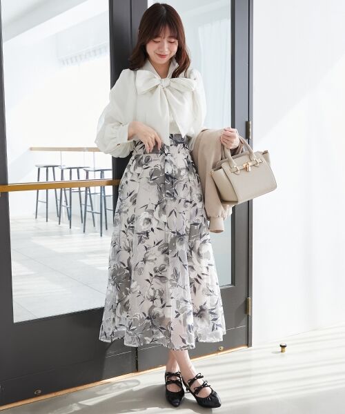 MAJESTIC LEGON/マジェスティックレゴン バリエボウタイブラウス アイボリー M MAJESTIC LEGON/マジェスティックレゴン バリエボウタイブラウス アイボリー M