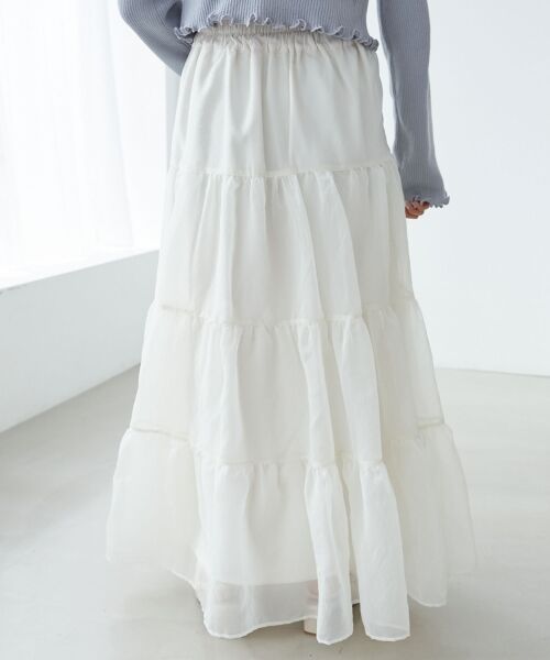 MAJESTIC LEGON / マジェスティックレゴン ロング・マキシ丈スカート | コルセットディティールティアードスカート | 詳細12