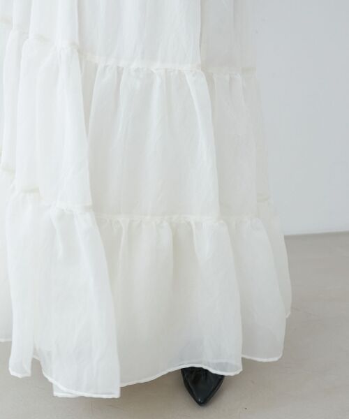 MAJESTIC LEGON / マジェスティックレゴン ロング・マキシ丈スカート | コルセットディティールティアードスカート | 詳細14