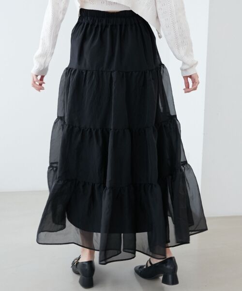 MAJESTIC LEGON / マジェスティックレゴン ロング・マキシ丈スカート | コルセットディティールティアードスカート | 詳細27