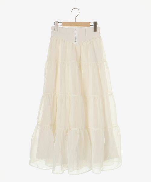 MAJESTIC LEGON / マジェスティックレゴン ロング・マキシ丈スカート | コルセットディティールティアードスカート | 詳細29
