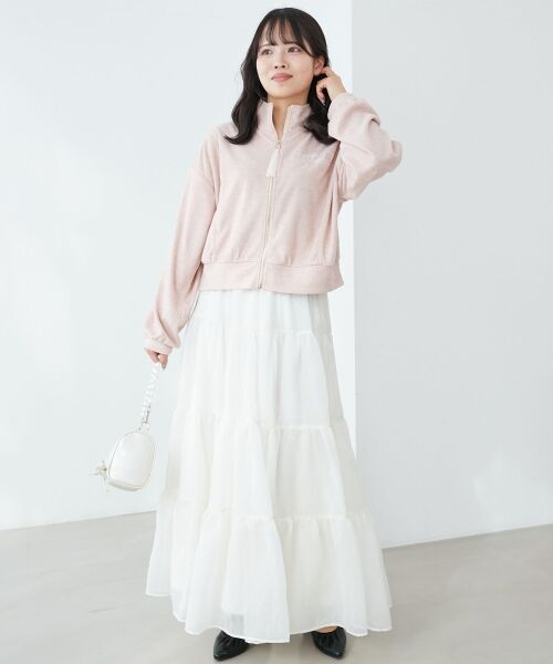 MAJESTIC LEGON / マジェスティックレゴン ロング・マキシ丈スカート | コルセットディティールティアードスカート | 詳細5